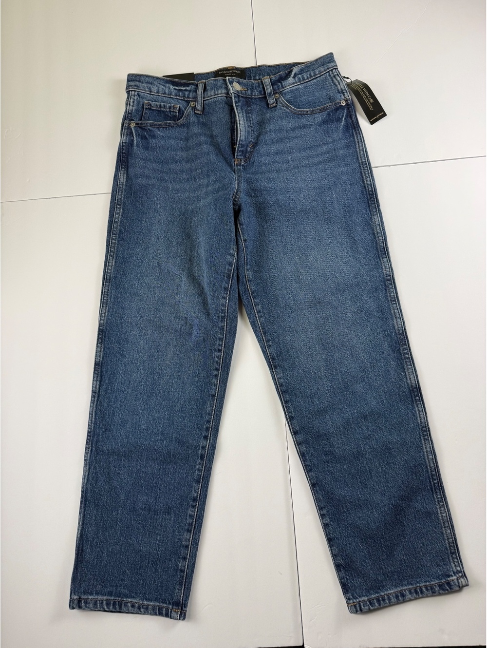 Banana Republic Slouch Jeans Women’s 28/6 Petite New Medium Wash Straight - Picture 1 of 7